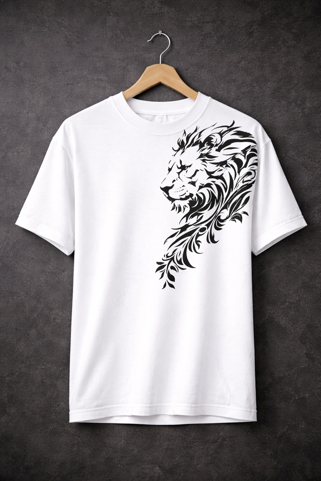 Tribal Lion Graphic T-Shirt  240 GSM Heavyweight Cotton
