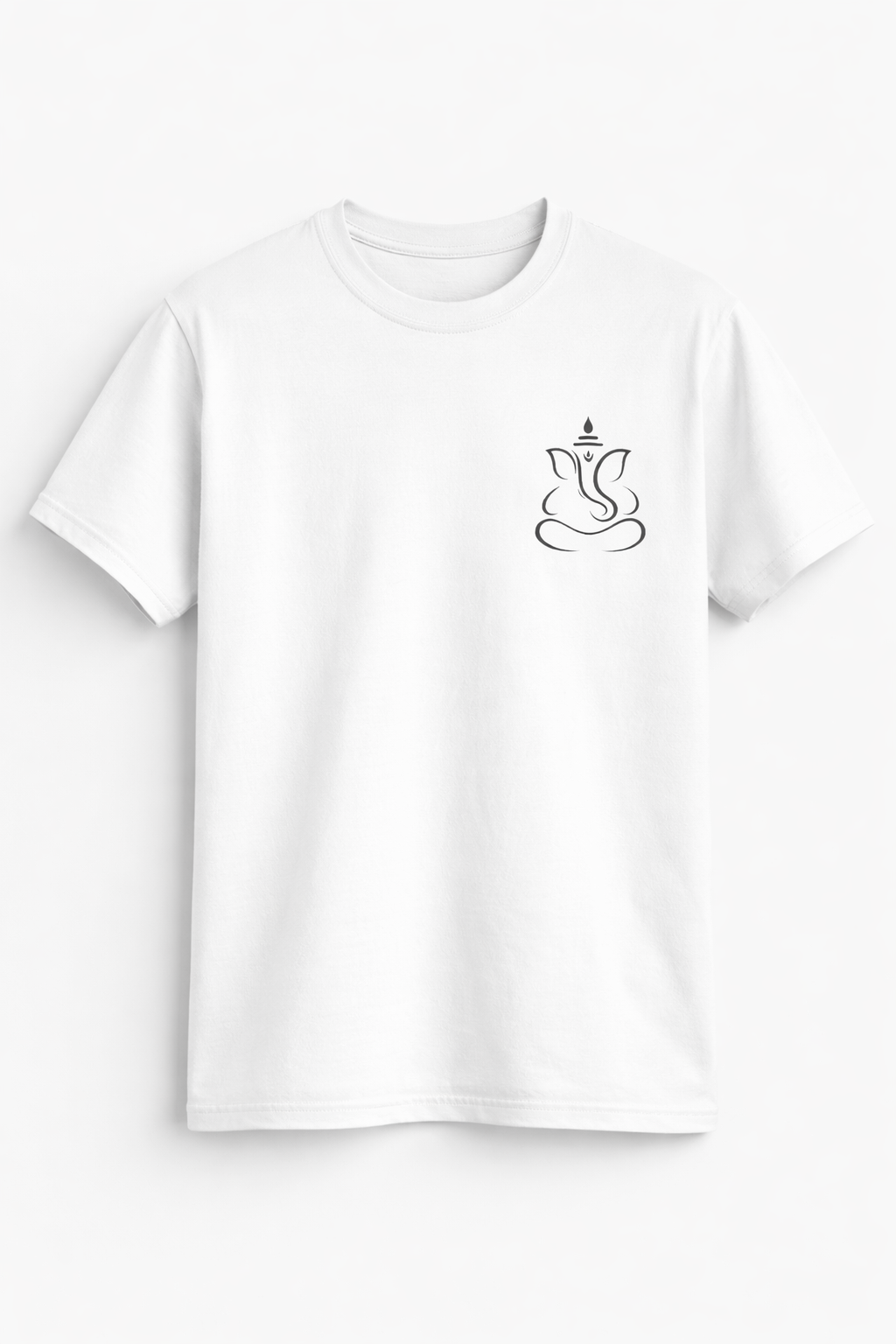 Minimal Ganesh Pocket Print T-Shirt – 180 GSM Premium Cotton