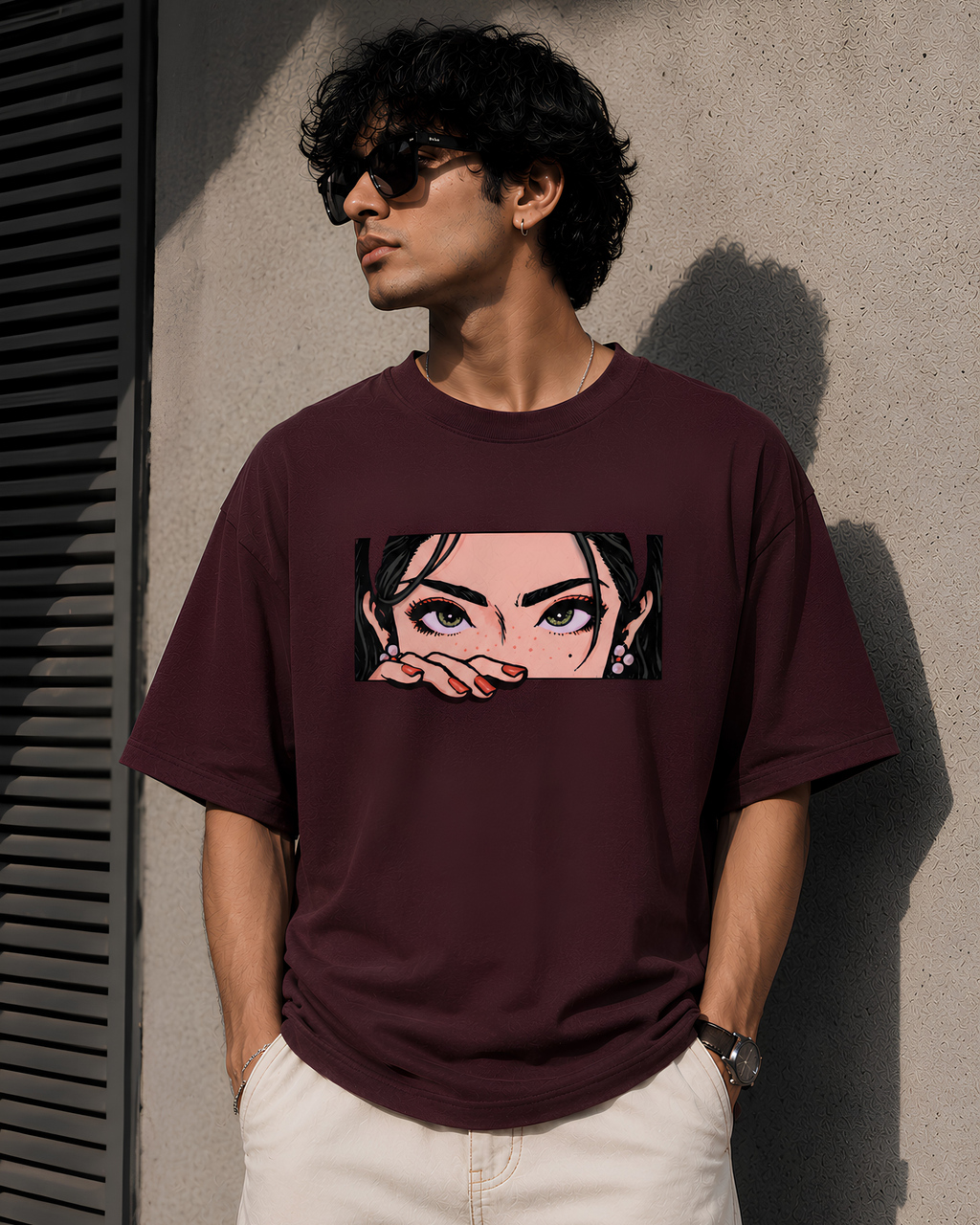 Vastraa Midnight Gaze Oversized Tee