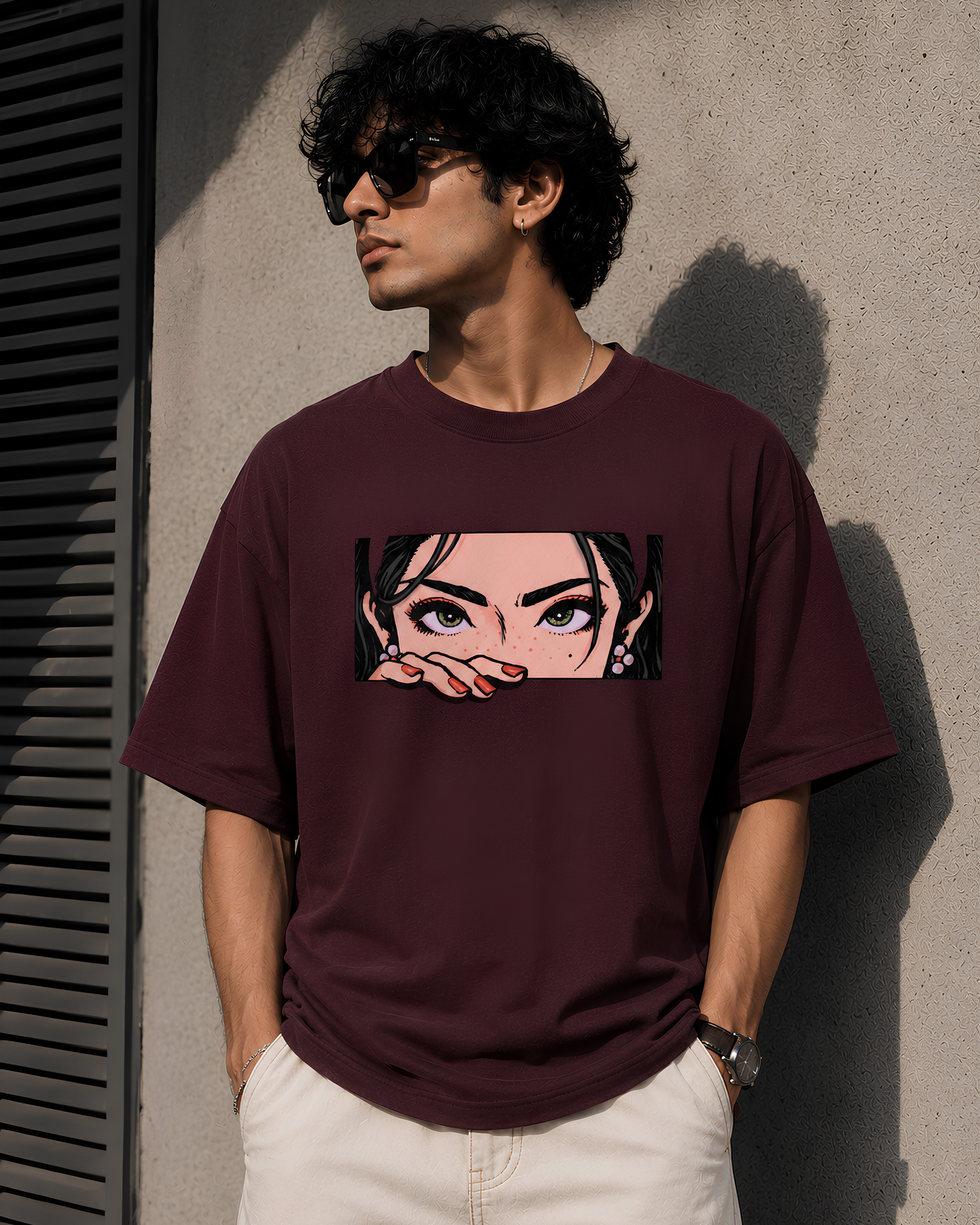 Vastraa Midnight Gaze Oversized Tee
