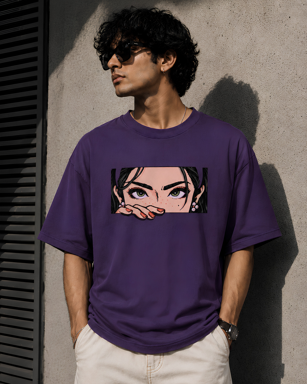 Vastraa Midnight Gaze Oversized Tee