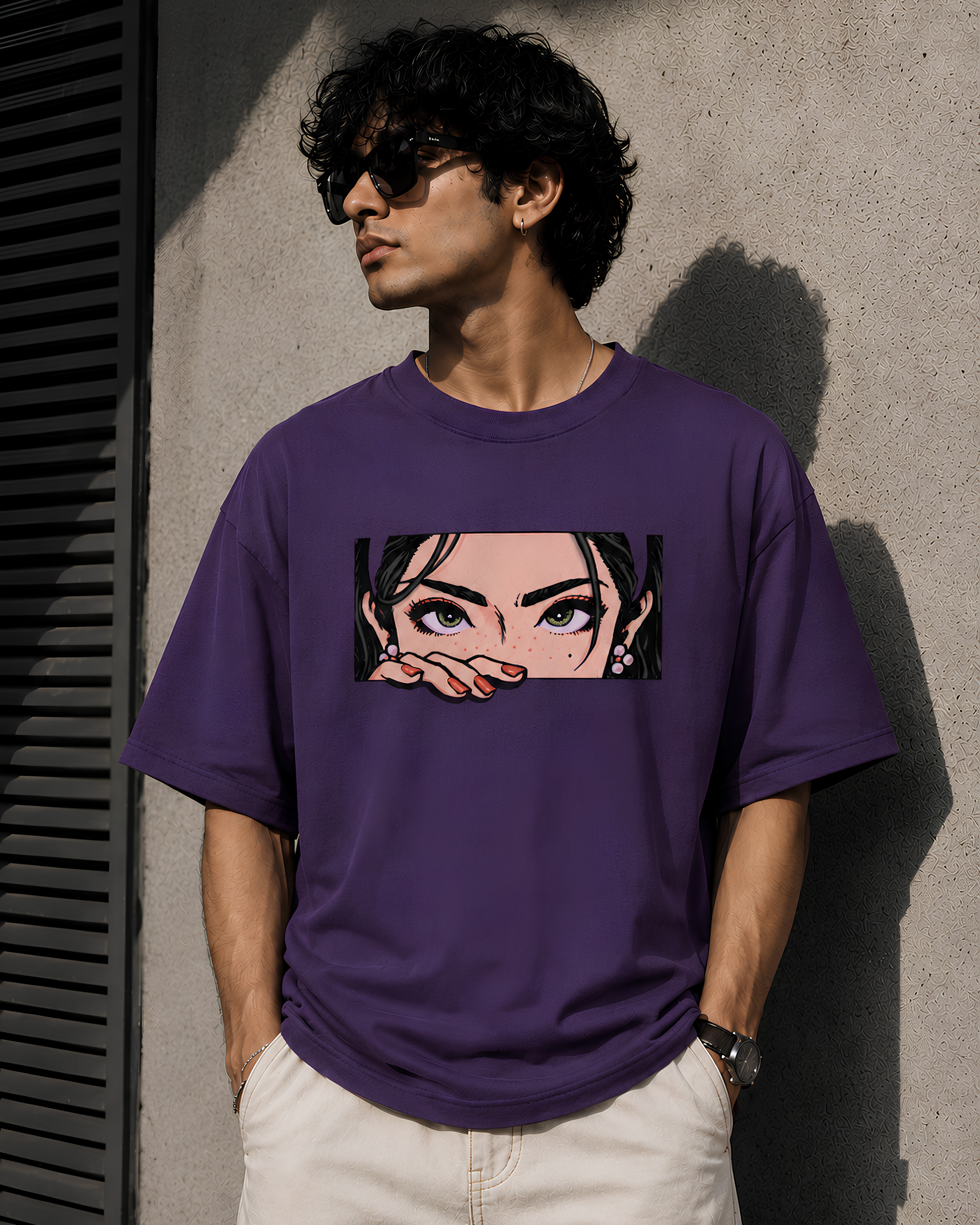 Vastraa Midnight Gaze Oversized Tee
